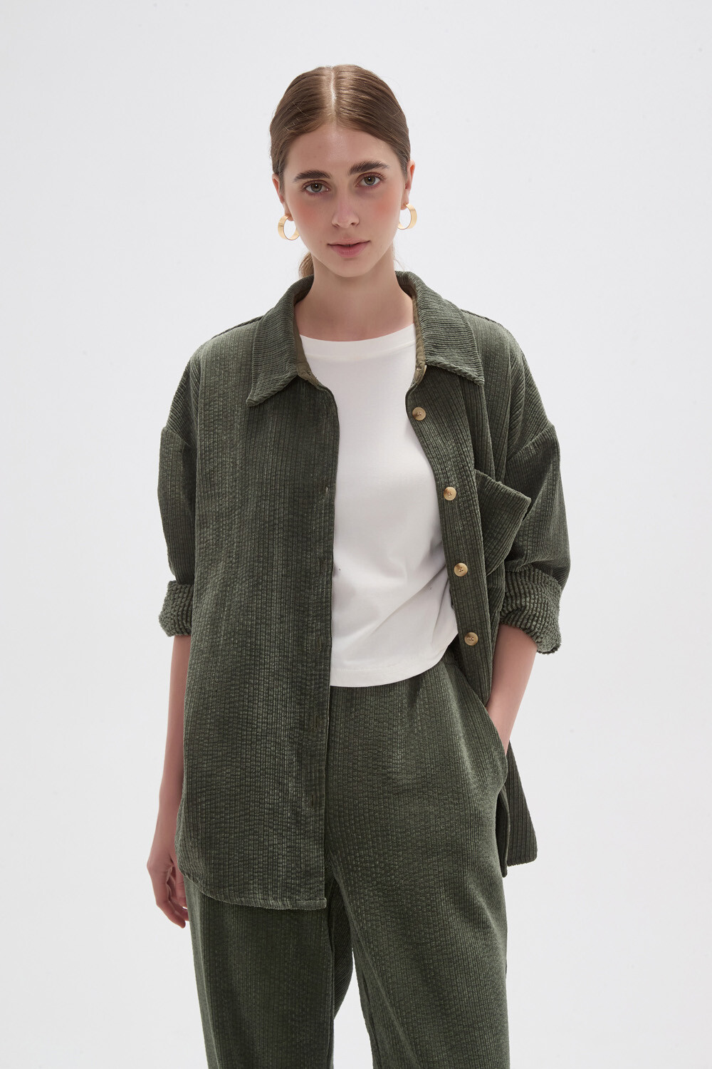 Camisa Ligu Verde Oliva