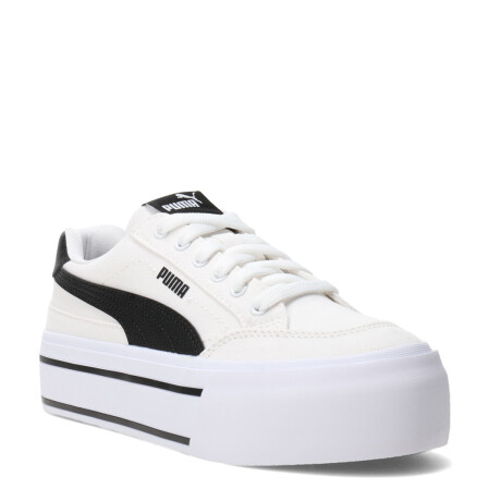 Championes de Mujer Puma Court Classic Vulc Fs Plataforma Blanco - Negro