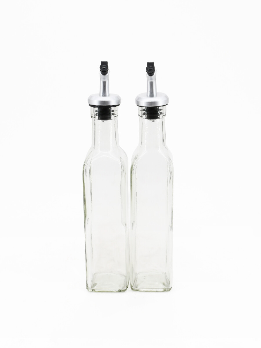 ACEITERO Y VINAGRERO SET X2 - TRANSPARENTE 