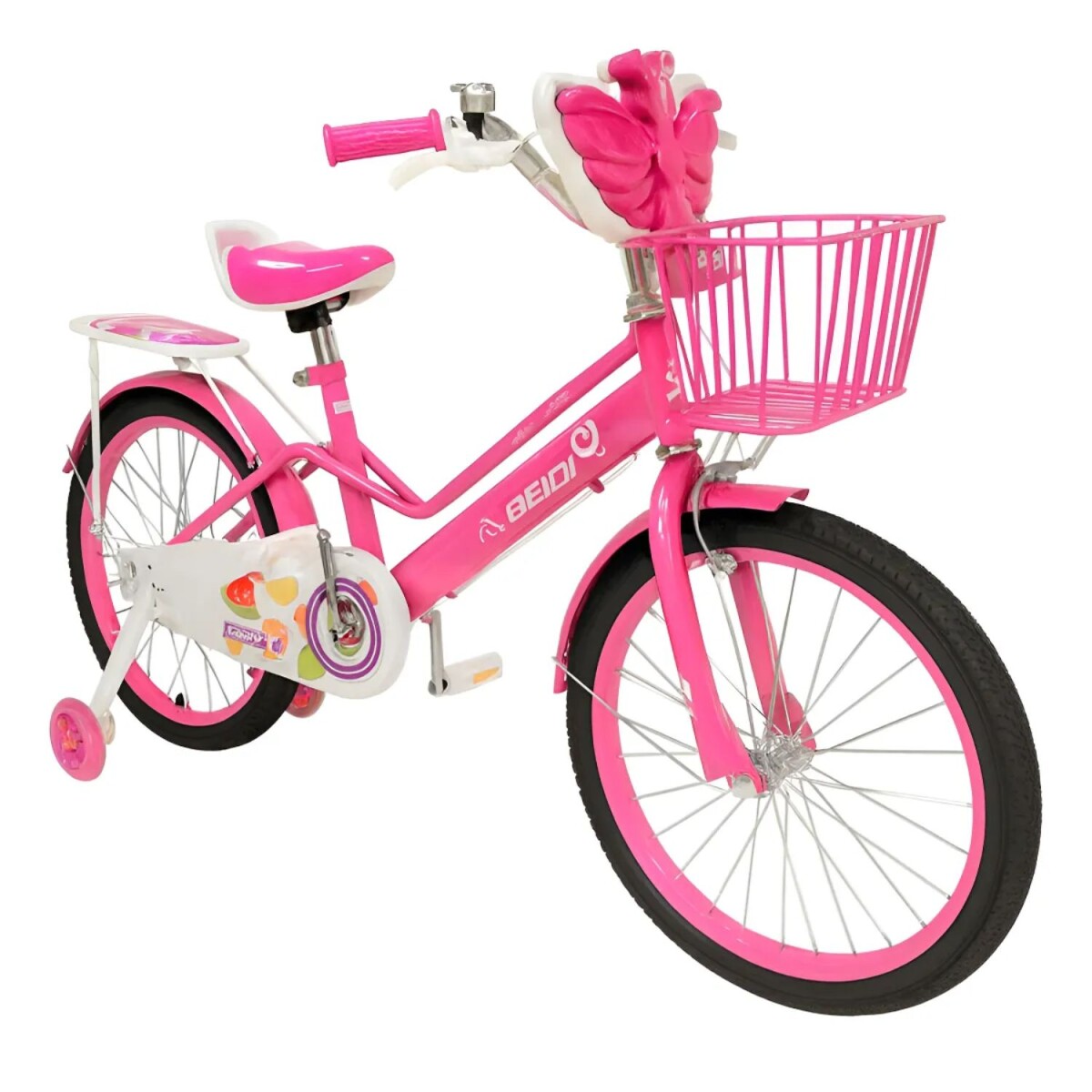 Bicicleta infantil Butterfly con música y luces Rodado 20 - Fucsia 
