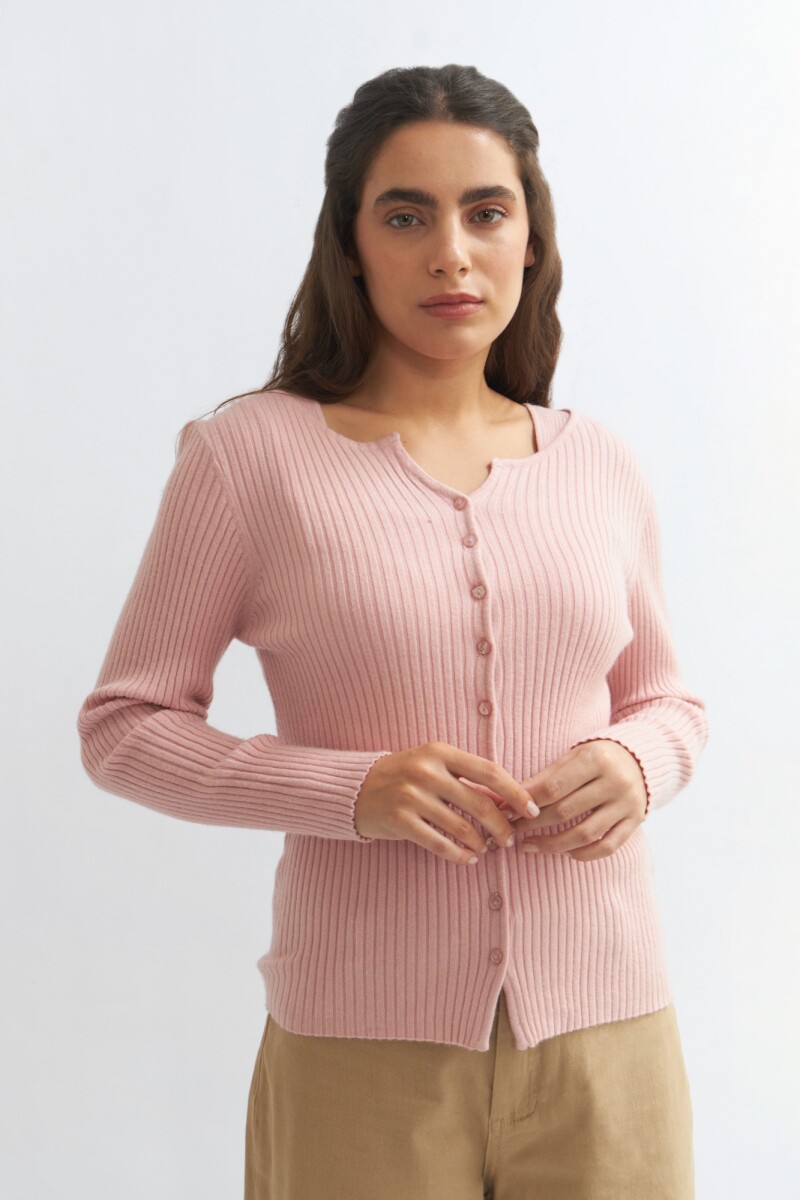 Cardigan clásico - ROSA 