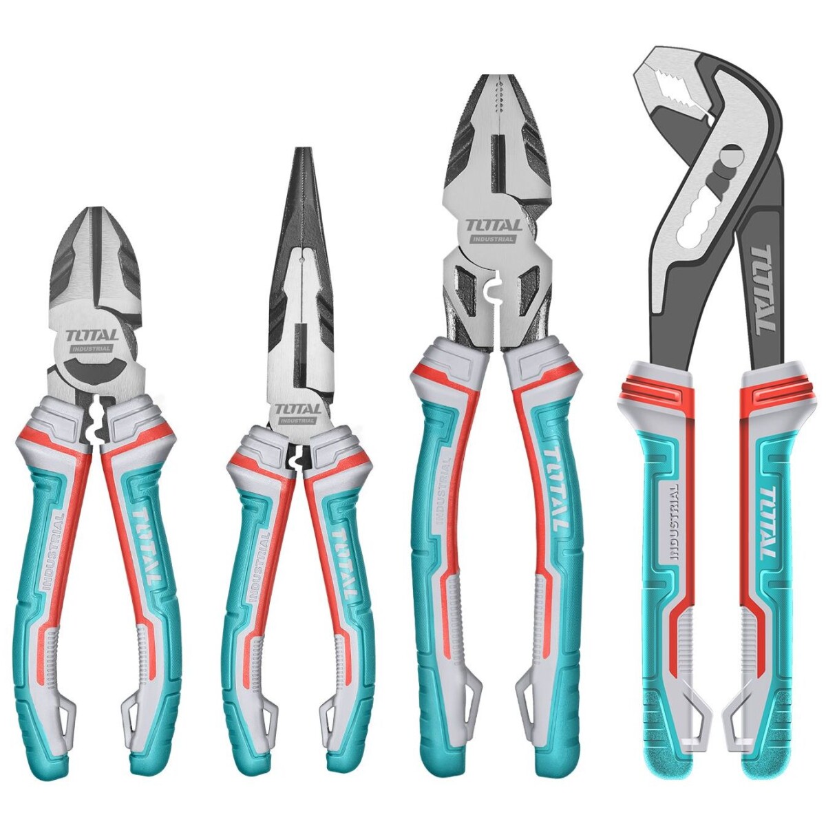 Set De 4 Alicates / Pinzas - Industrial, Alto Torque 