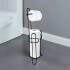 Porta Rollo Baño Soporte Papel Higienico De Pie Negro Mate PRP001 Porta Rollo Baño Soporte Papel Higienico De Pie Negro Mate PRP001