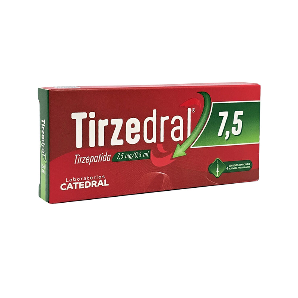 TIRZEDRAL 7,5 MG CJ X 4 JERINGA PRELL. única