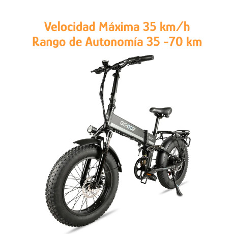 Bicicleta Eléctrica Plegable R20 Gyroor EB021 7Vel 35Km/h Negro