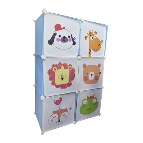 Mueble infantil Multifunción Módulos Con Puertas - Ropero Celeste