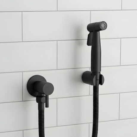 Ducha higiénica bidet para inodoro monocomando NEGRO