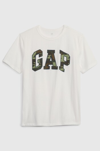 Remera Logo Gap Manga Corta Niño New Off White