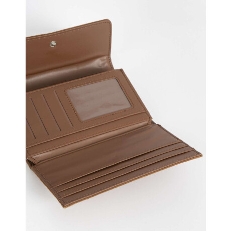 Billetera Fichero Suede Marron Beige