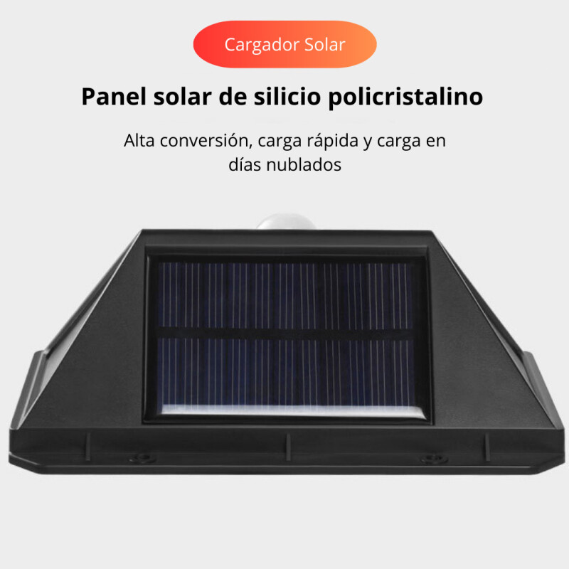 Foco Lampara Led Panel Solar Exterior Detección Movimiento Foco Lampara Led Panel Solar Exterior Detección Movimiento