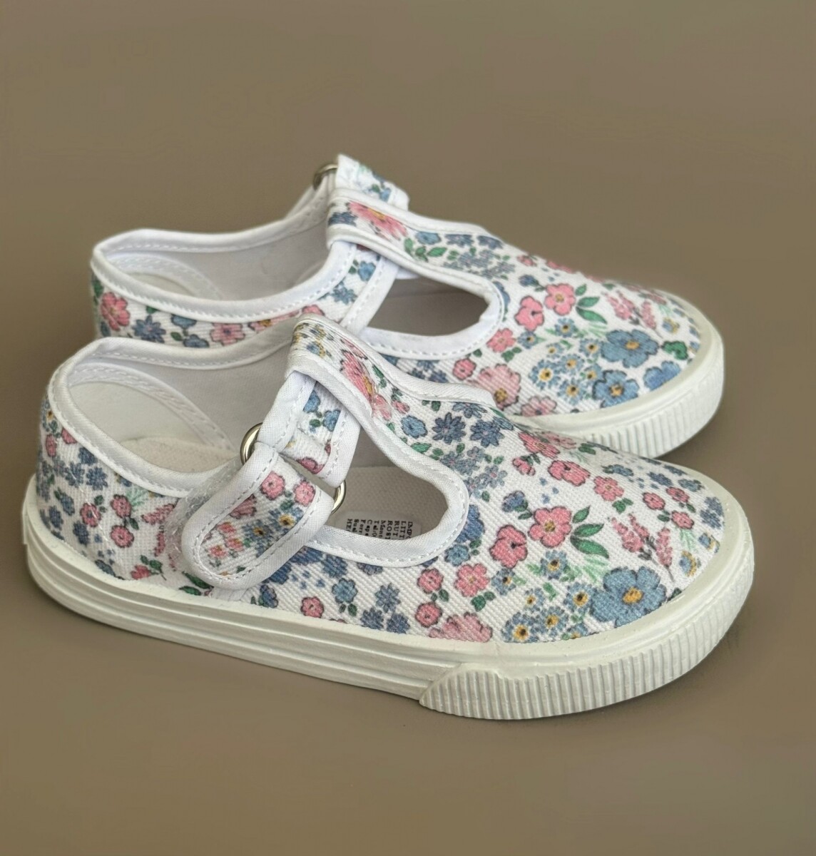 Guillermina De Lona Canvas Toddler Lisas Del 22 Al 26 - Floral Pastel 