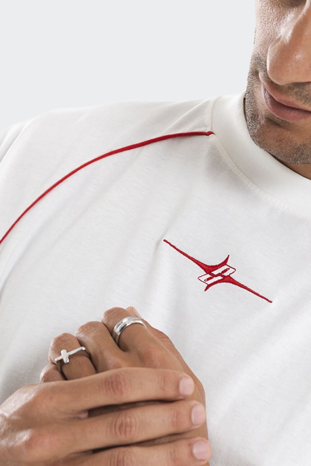 Remera Pulau Glitch Blanco