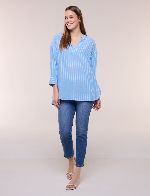 Blusa Lineas CELESTE