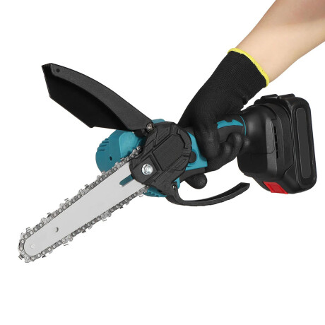 Mini Motosierra Inalámbrica Portable Recargable + 2 Baterías Negro