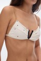 Bikini Top Creek Dots Cream