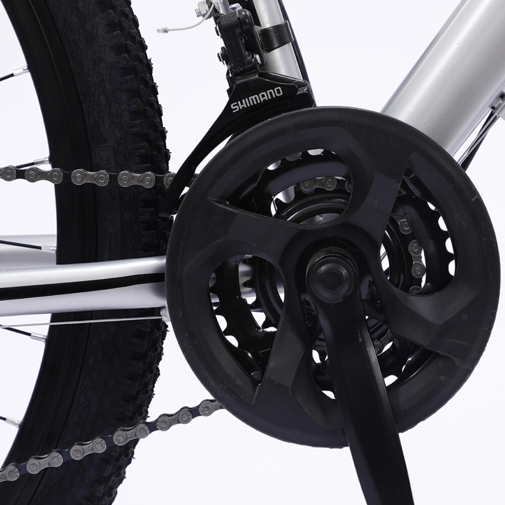 BICICLETA MONTAÑA RODADO 29 CON AMORTIGUADORES Y COMPONENTES SHIMANO - 21 CAMBIOS BLANCO