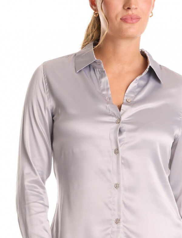 Camisa Saten GRIS