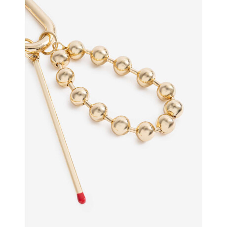 Llavero Fosforo Metálico Dorado