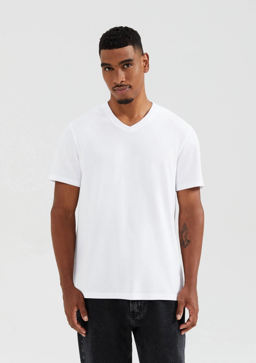 CAMISETA BÁSICA UNISSEX - BLANCO 