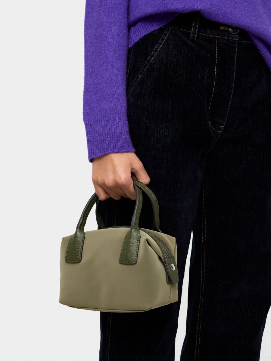 Bolso De Mano De Textura Suave caqui