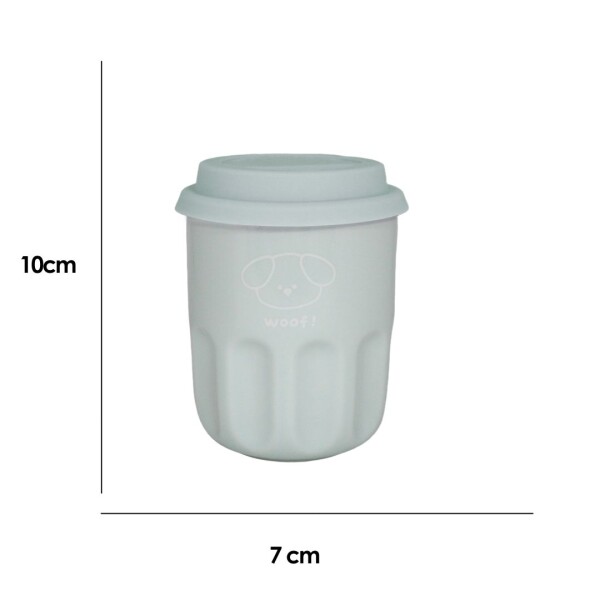 Vaso cerámica animales 290ml verde