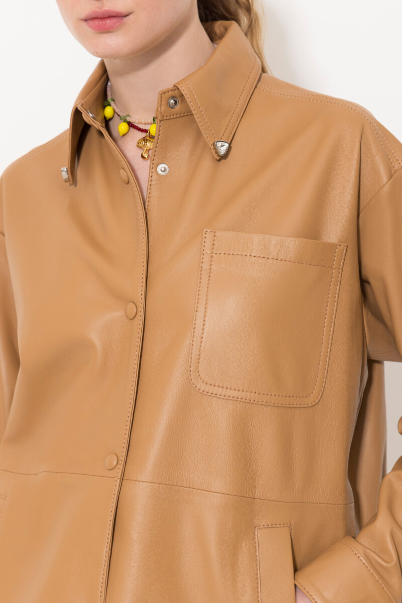CAMISA SHINY Camel