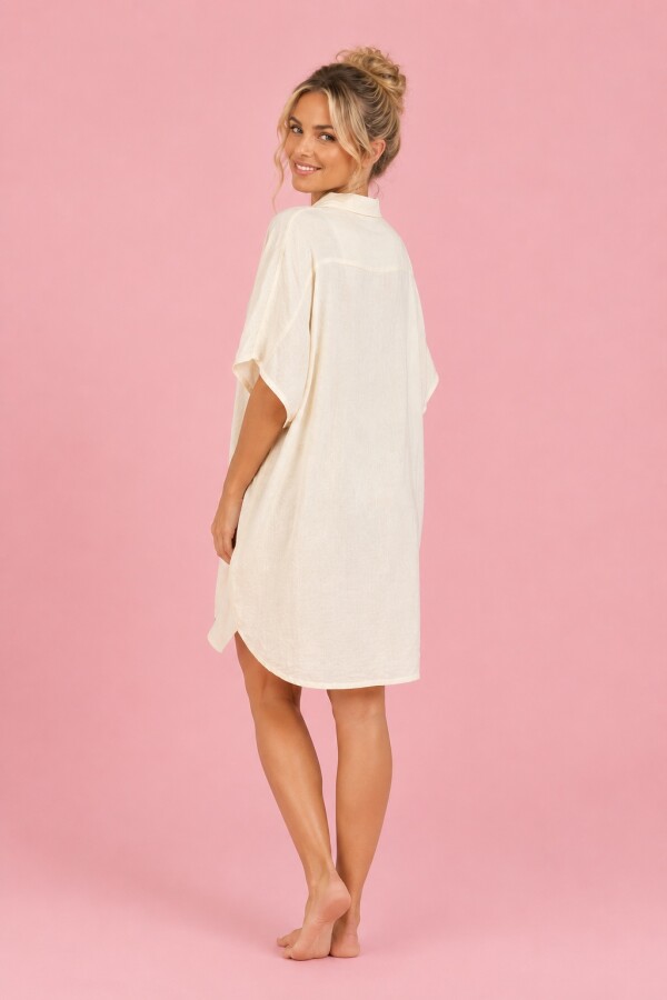 Vestido Pupa - Viscosa Suave con bolsillos Crema
