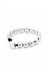 PULSERA CON CUENTAS PEQEÑAS DE ALEACIÓN DE METALES BAÑADAS EN PLATA DE LEY Pulsera