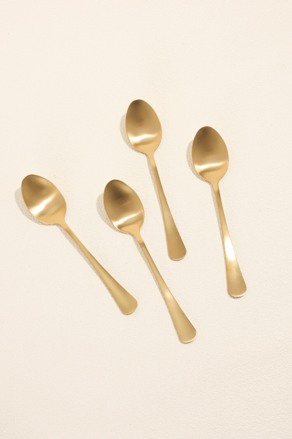 Cuchara De Té Olivo Set 4 Un. Dorado Color Unico
