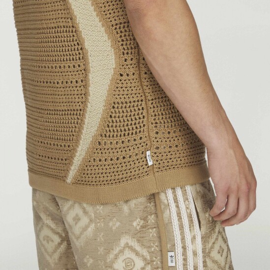 Remera Adidas CLOT Knit Jersey by Edison Chen Beige