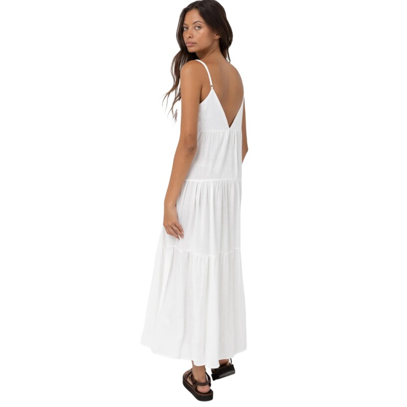 Vestido Rhythm Classic Tiered Mini - Blanco Vestido Rhythm Classic Tiered Mini - Blanco