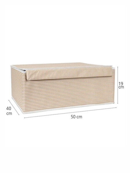 CAJA ORGANIZADORA RAYAS BEIGE