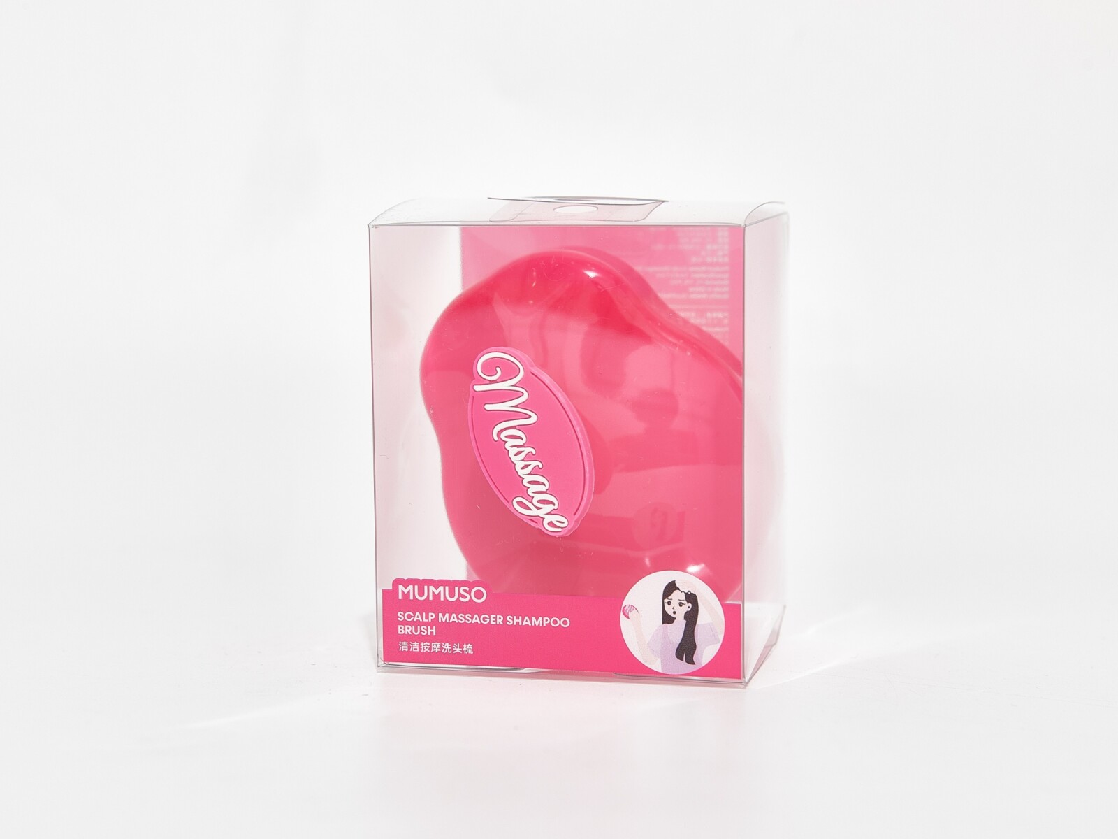CEPILLO CHAMPÚ MASAJEADOR DEL CUERO CABELLUDO-ROSA 
