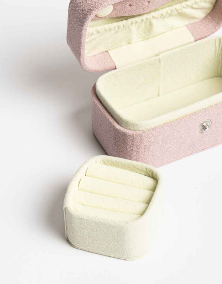 Porta Cosméticos Organizadores Organizador De Bijou Con Solapa - Rosa Claro