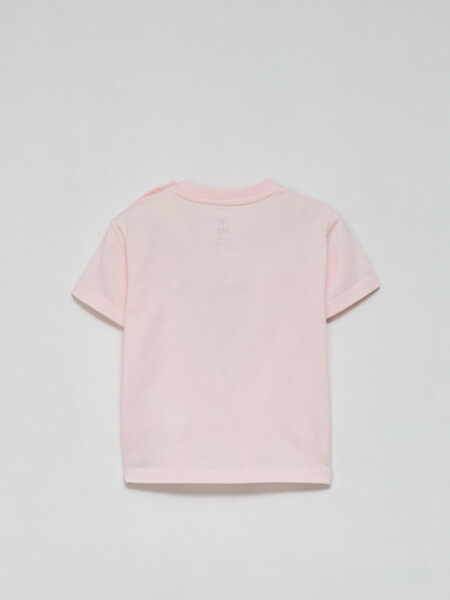 Camiseta manga corta básica Rosa