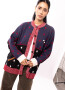 Cardigan VARSITY Azul