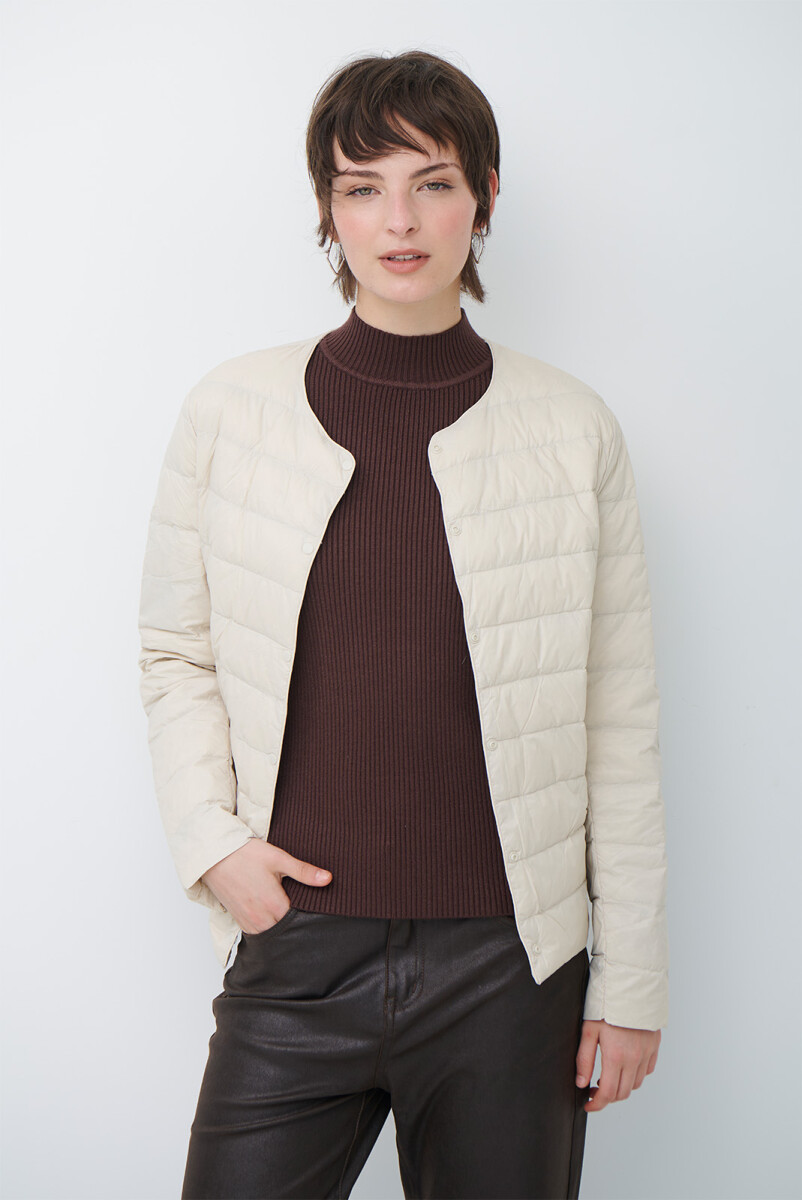 CAMPERA PLUMAS - BEIGE 