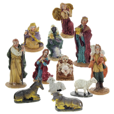 Figuras de pesebre, set de 11 piezas 17257 Figuras de pesebre, set de 11 piezas 17257