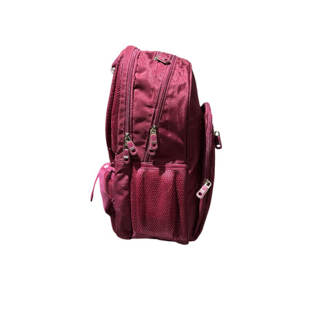 Mochila escolar espalda 17" con útiles Fucsia