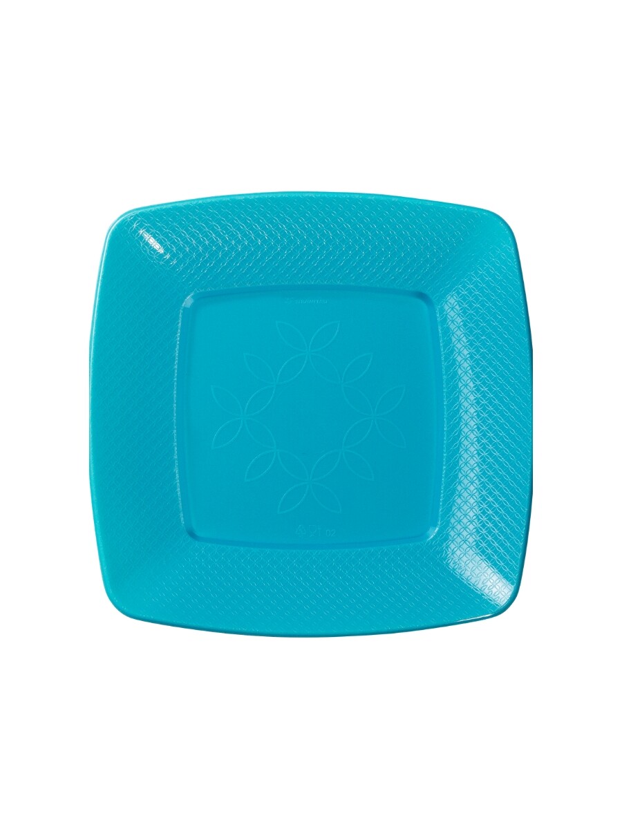 PLATOS CUADRADOS 15cm azul