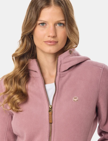 CAMPERA POLAR CON CAPUCHA Rosado