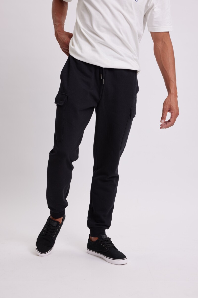 Pantalón deportivo jogger básico Negro