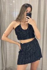 Mini Campana Negro/Plateado