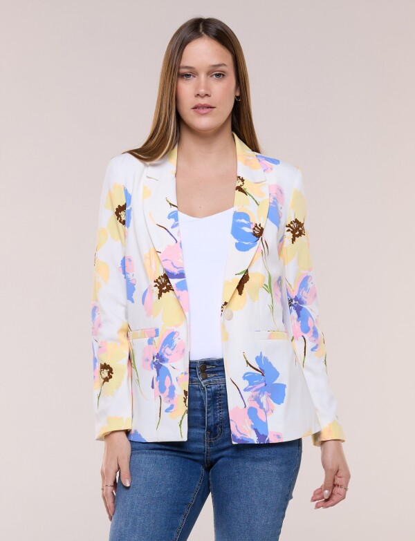 Blazer Flores BLANCO/MULTI