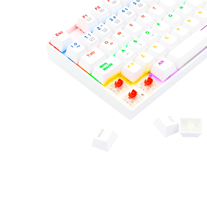 Teclado Gamer Redragon Kumara Rainbow White Switch Red Teclado Gamer Redragon Kumara Rainbow White Switch Red