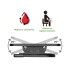 Soporte Ergonomico Pies Ajustable Mejora Postura Brateck Variante Color Negro