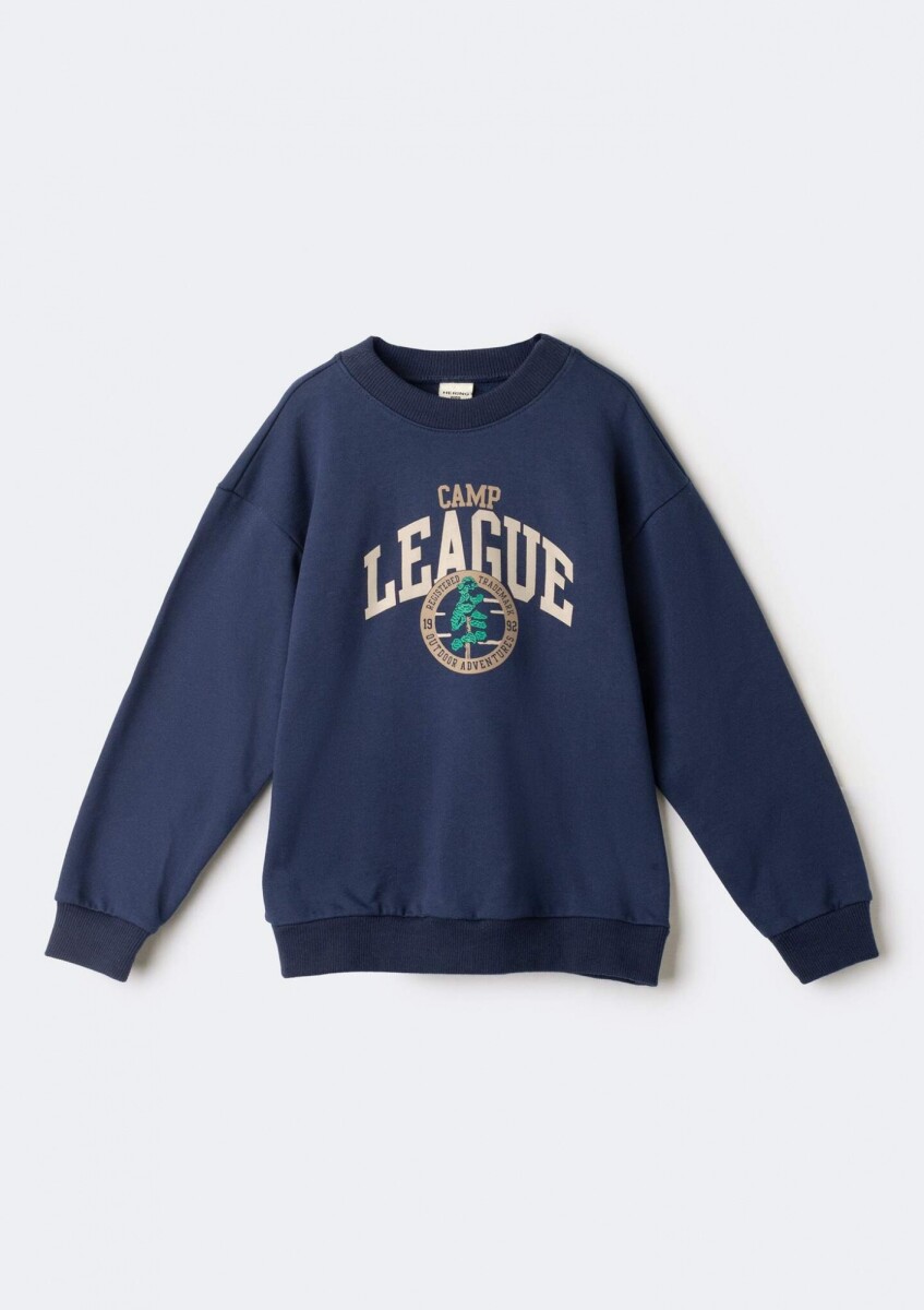 BUZO ESTAMPADO INFANTIL - AZUL 
