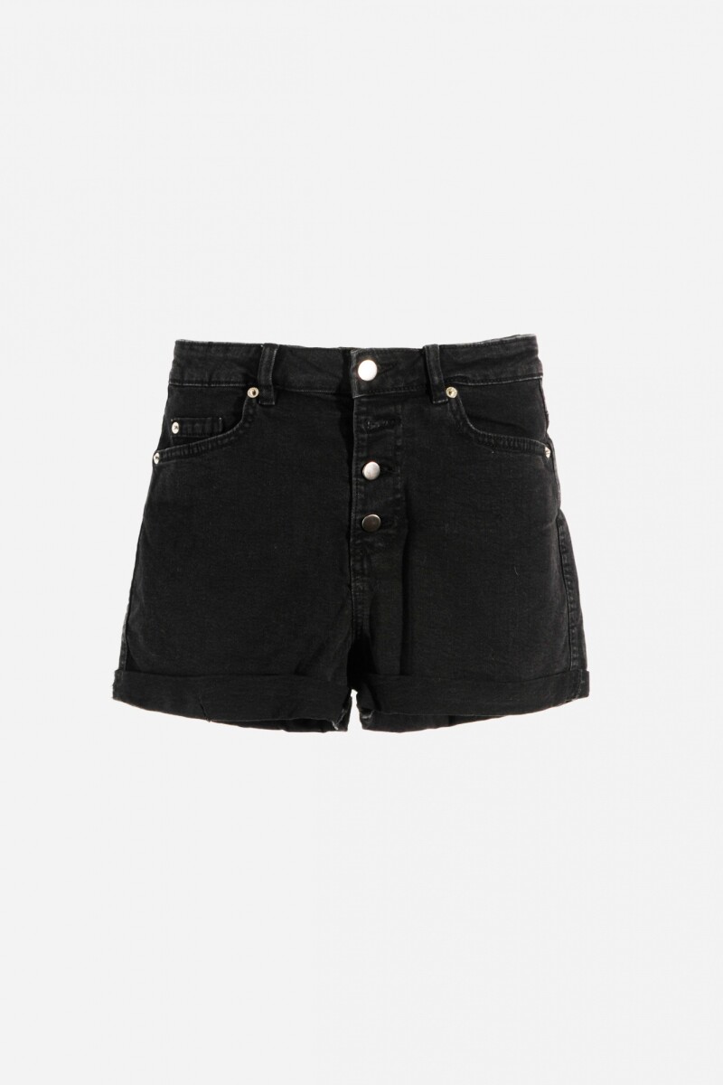 Short en denim NEGRO