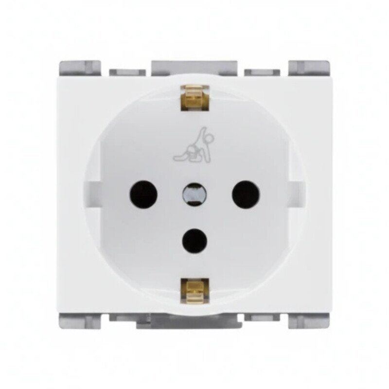 TOMA SCHUKO 16A250V ATENEA Módulo Schuko 2P+T 16AX 250v Atenea Blanco
