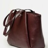 Shopper Raix en efecto cuero liso Bordeaux
